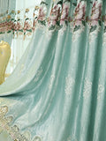 European Style Curtains for Living Dining Room Bedroom Embroidery Blackout