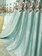 European Style Curtains for Living Dining Room Bedroom Embroidery Blackout