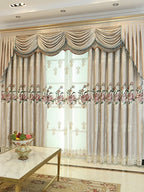 European Style Curtains for Living Dining Room Bedroom Embroidery Blackout