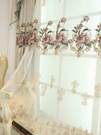 European Style Curtains for Living Dining Room Bedroom Embroidery Blackout