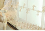 European Style Curtains for Living Dining Room Bedroom Embroidery Blackout